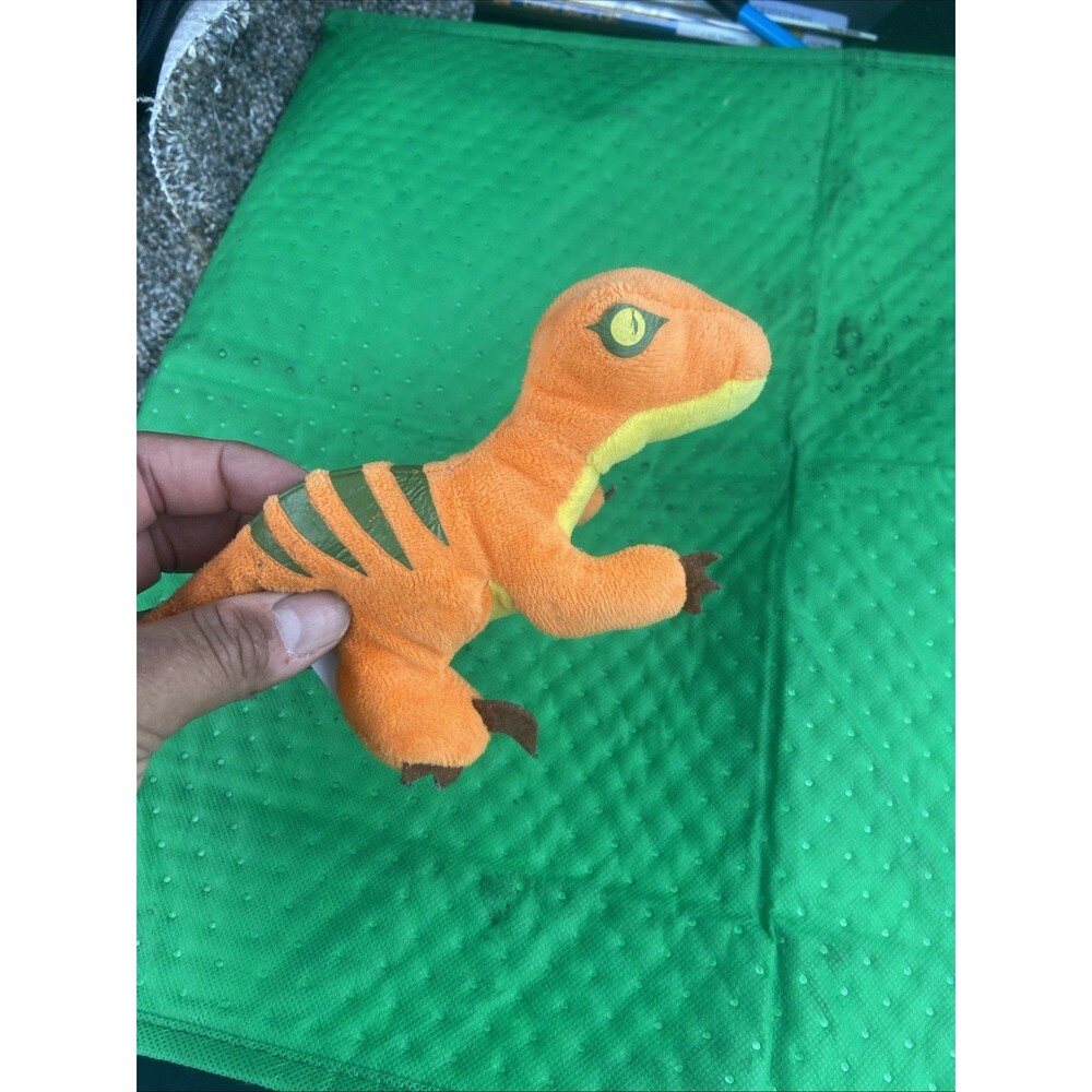 Jurassic Park Stuffed Animal Small Raptor Orange